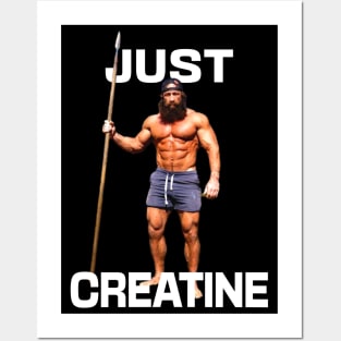 Liver King Just Creatine Funny Gym Meme Posters and Art